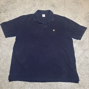 Vintage Golf Brooks Brothers  Polo Navy Blue Gold Logo Polo Shirt Mens XL